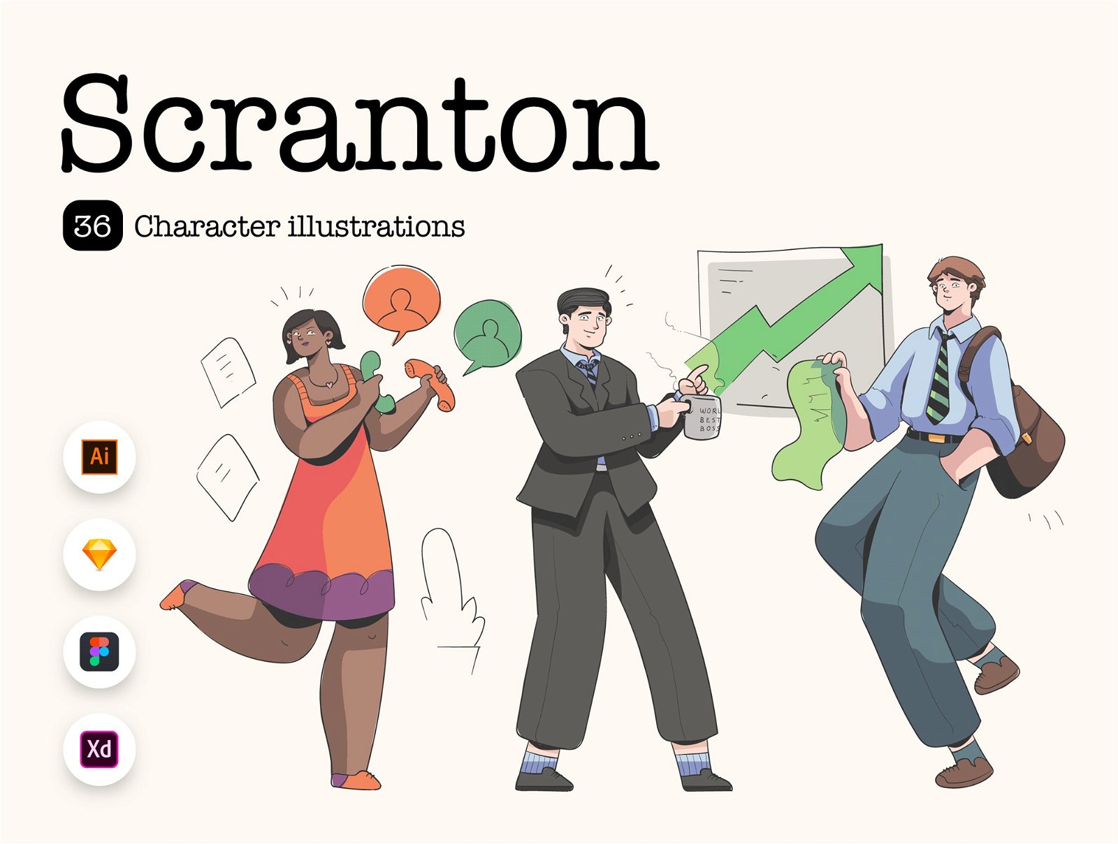 Scranton illustrations 